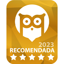 Distintivo de prémio "Marca Recomendada 2023" atribuído à Seguro Directo