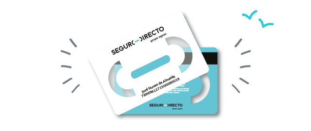 Imagem do Cartão Seguro Directo com frente e verso do cartão